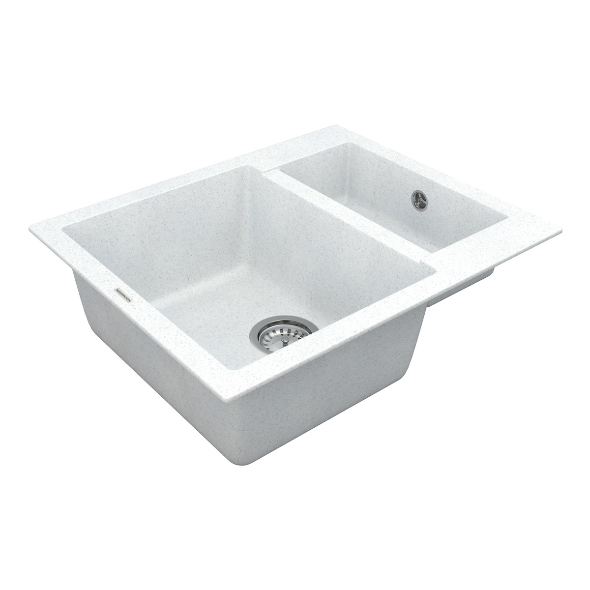 Кухонна мийка VANKOR Orman OMP 03.61 White stone + сифон VANKOR