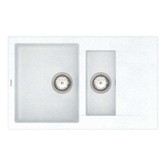 Кухонна мийка VANKOR Orman OMP 04.80 White stone + сифон VANKOR