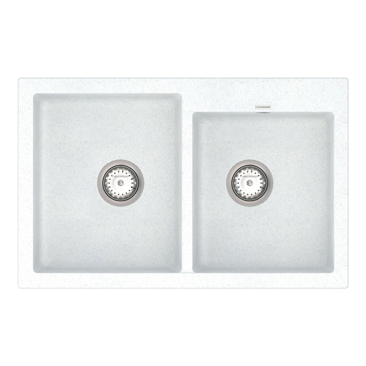 Кухонна мийка VANKOR Orman OMP 05.80 White stone + сифон VANKOR