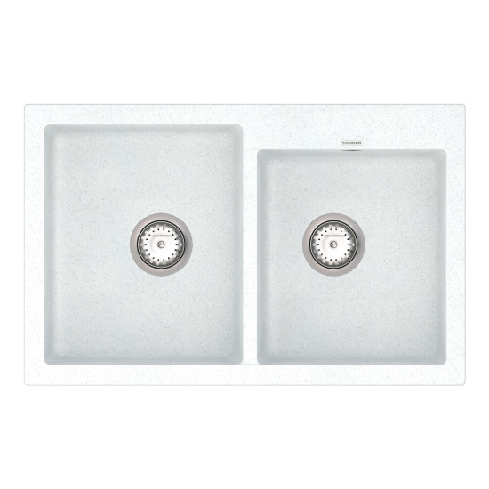 Кухонна мийка VANKOR Orman OMP 05.80 White stone + сифон VANKOR