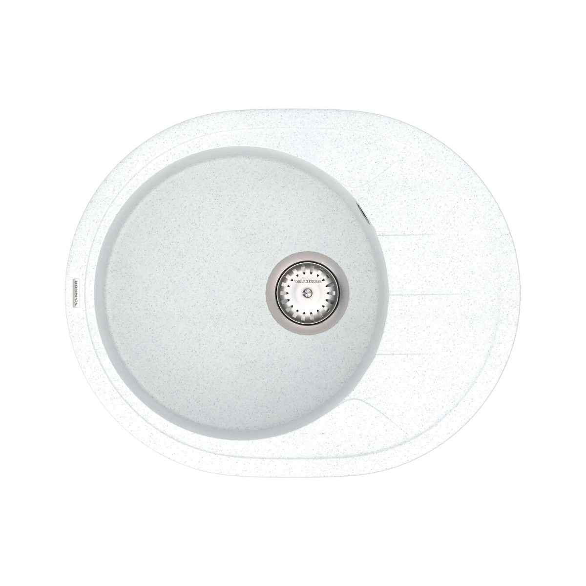 Кухонна мийка VANKOR Sity SMO 02.61 White stone + сифон VANKOR