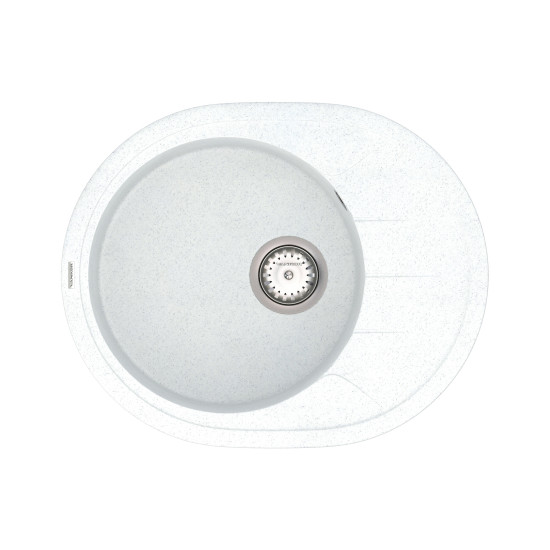 Кухонна мийка VANKOR Sity SMO 02.61 White stone + сифон VANKOR