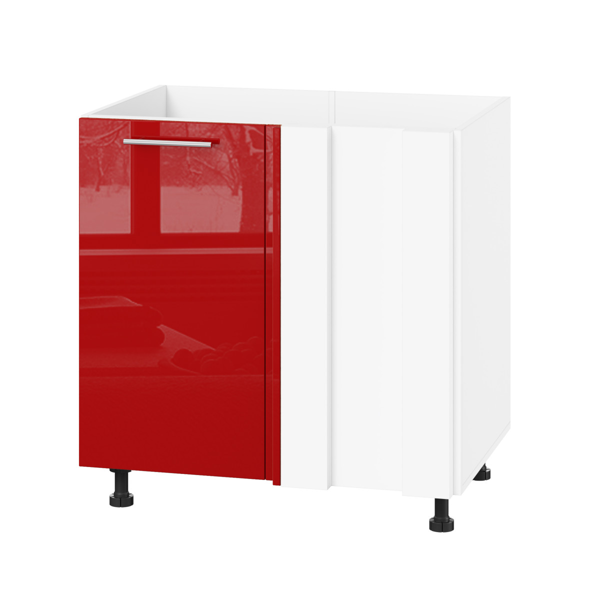 Корпус Стандарт білий, фасад Стандарт червоний глянець 103 80-100х72х52