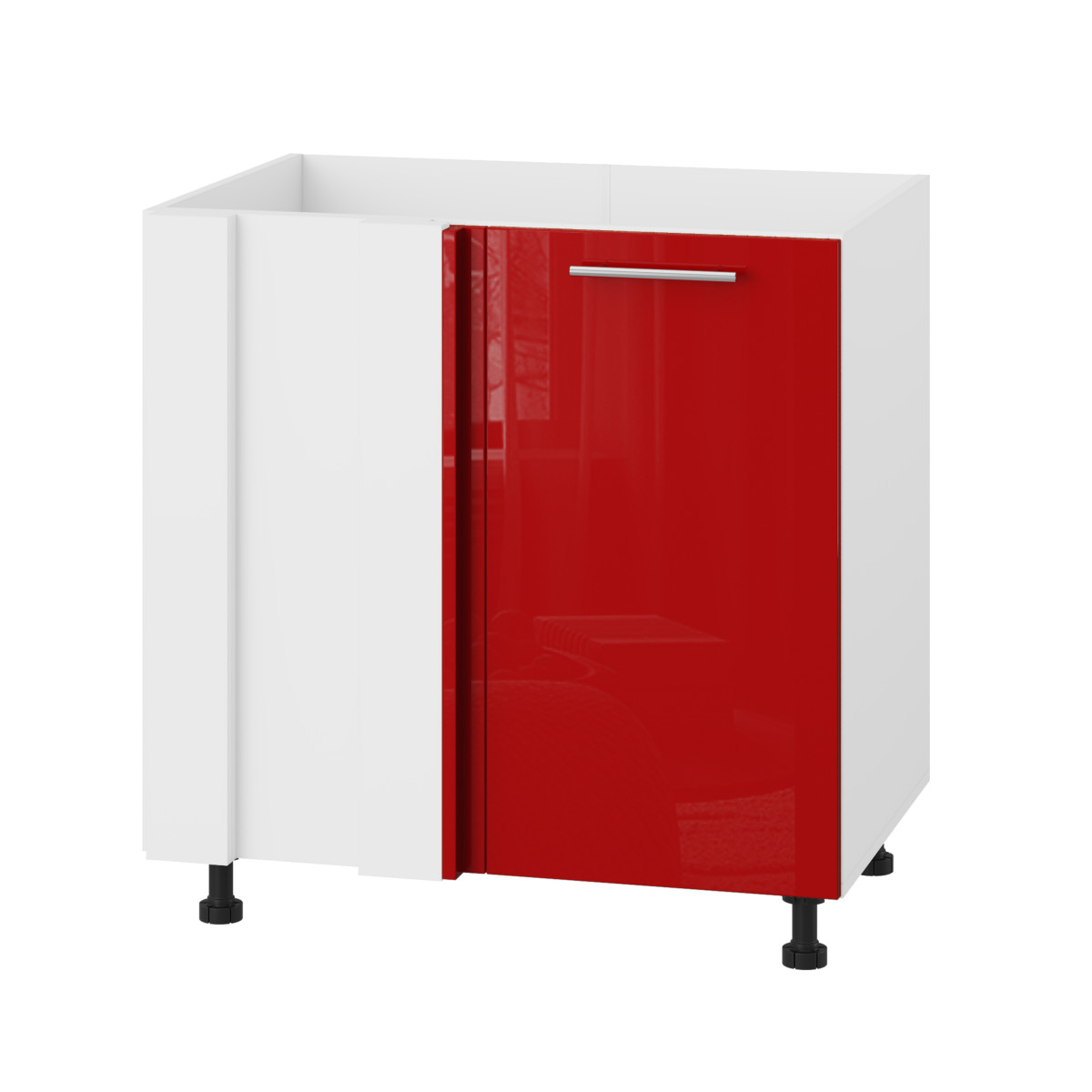 Корпус Стандарт білий, фасад Стандарт червоний глянець 103 80-100х72х52 Корпус Стандарт білий, фасад Стандарт червоний глянець 103 80-100х72х52