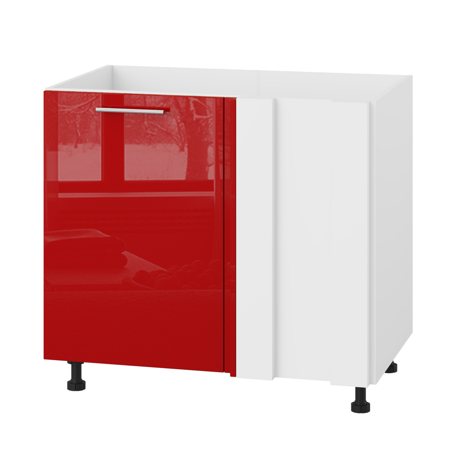 Корпус Стандарт білий, фасад Стандарт червоний глянець 103 90-110х72х52