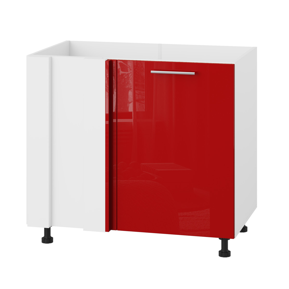 Корпус Стандарт білий, фасад Стандарт червоний глянець 103 90-110х72х52